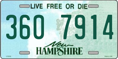 NH license plate 3607914
