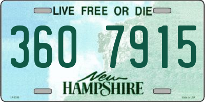 NH license plate 3607915