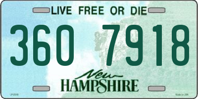 NH license plate 3607918