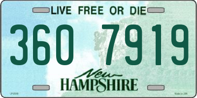 NH license plate 3607919