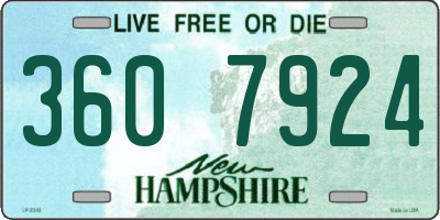 NH license plate 3607924