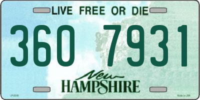 NH license plate 3607931