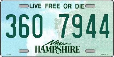NH license plate 3607944