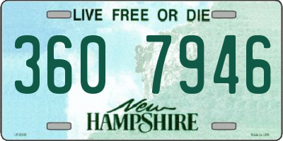 NH license plate 3607946