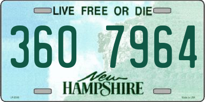 NH license plate 3607964