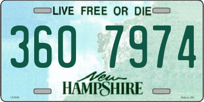 NH license plate 3607974
