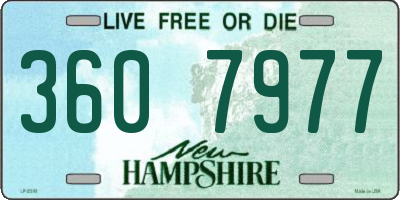 NH license plate 3607977