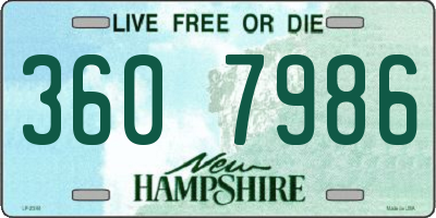 NH license plate 3607986