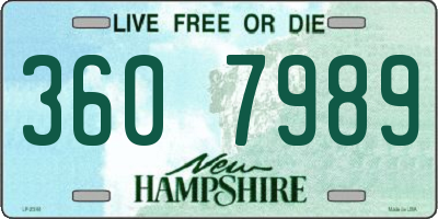 NH license plate 3607989