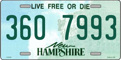 NH license plate 3607993