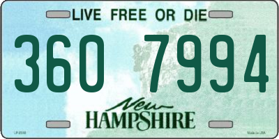 NH license plate 3607994
