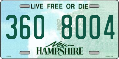 NH license plate 3608004