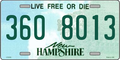 NH license plate 3608013