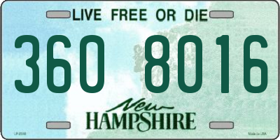 NH license plate 3608016