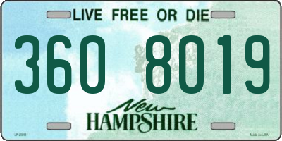 NH license plate 3608019