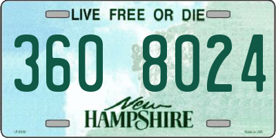NH license plate 3608024