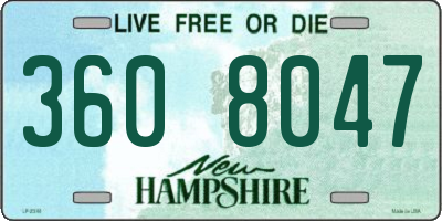 NH license plate 3608047