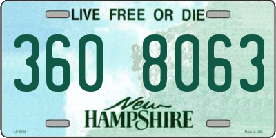 NH license plate 3608063