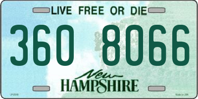 NH license plate 3608066