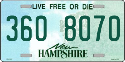 NH license plate 3608070