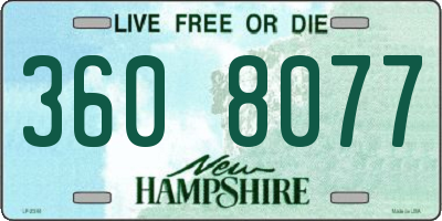NH license plate 3608077