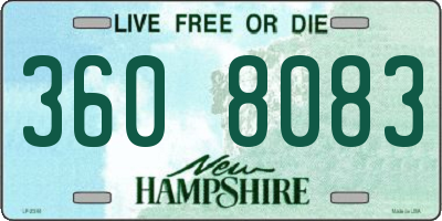 NH license plate 3608083