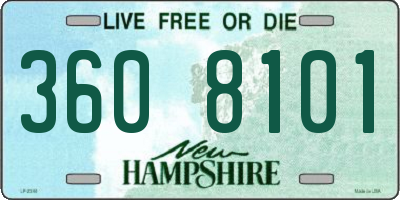NH license plate 3608101