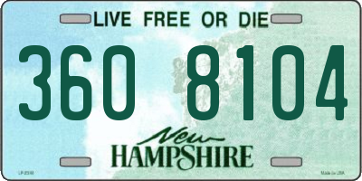 NH license plate 3608104