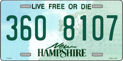 NH license plate 3608107
