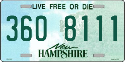 NH license plate 3608111