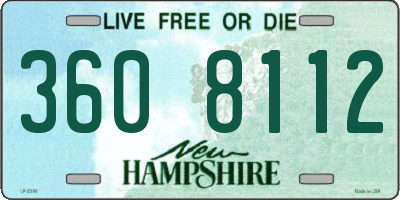 NH license plate 3608112