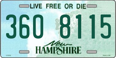 NH license plate 3608115