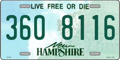 NH license plate 3608116