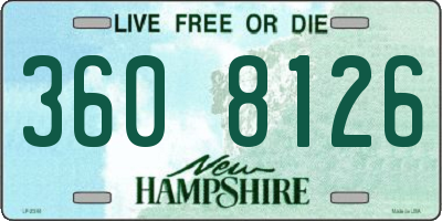 NH license plate 3608126