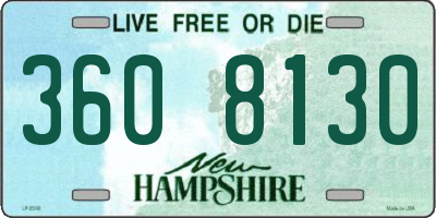 NH license plate 3608130