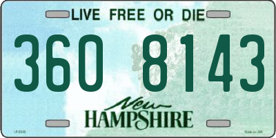 NH license plate 3608143