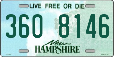 NH license plate 3608146