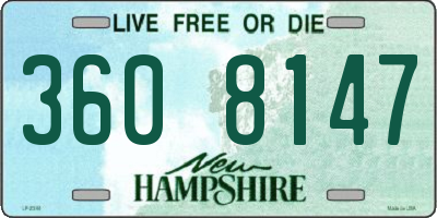 NH license plate 3608147