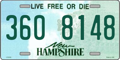 NH license plate 3608148