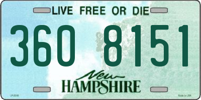 NH license plate 3608151