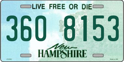 NH license plate 3608153