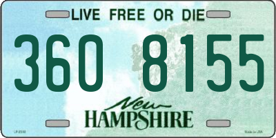 NH license plate 3608155