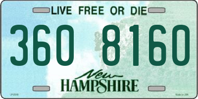 NH license plate 3608160