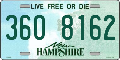 NH license plate 3608162