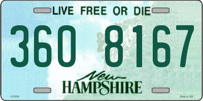 NH license plate 3608167