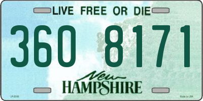 NH license plate 3608171