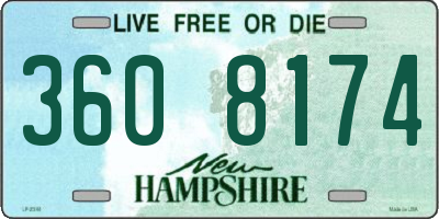 NH license plate 3608174
