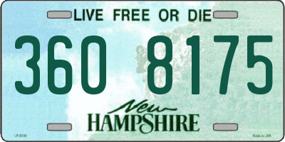 NH license plate 3608175