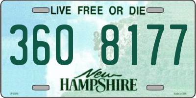 NH license plate 3608177