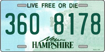 NH license plate 3608178